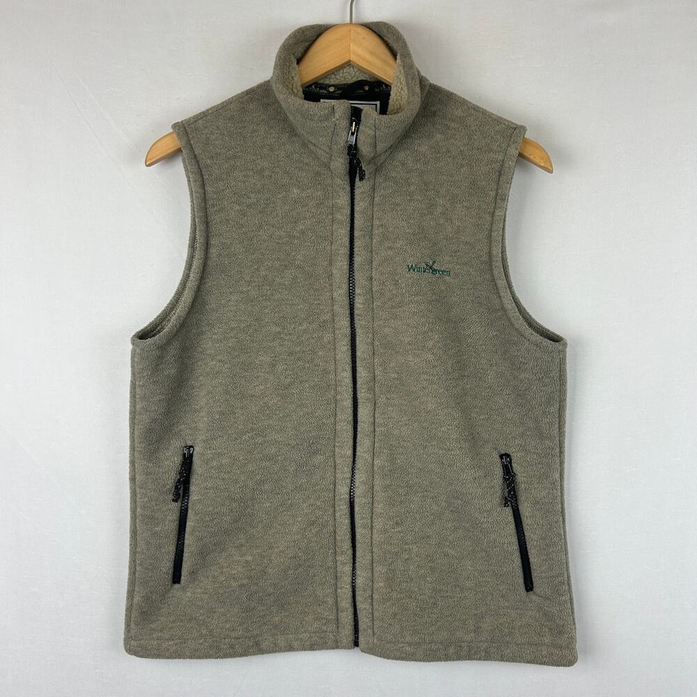Wintergreen Northern Wear Fleece Vest Full Zip Gray Ely Minnesota Women's Size M